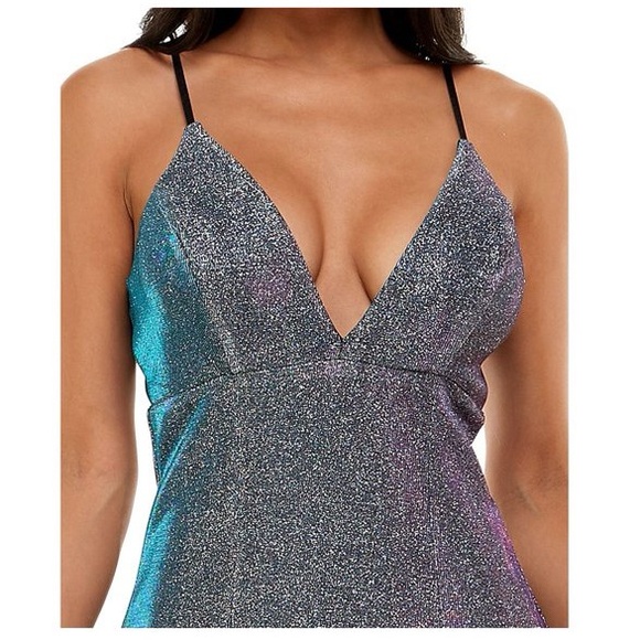 SPEECHLESS Metallic Bodycon Mini Dress 1 - Picture 3 of 3